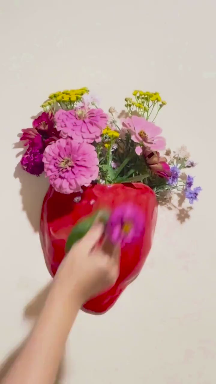 Heart Vase Pottery Template: DIY Ceramic Slab Building (PDF Pattern)